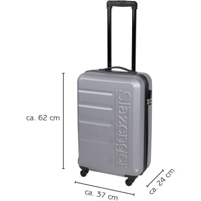 17. SET OF 3 SUITCASE 18, 22, 26 INCHES SILVER SLAZENGER
