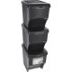 GARBAGE BINS 22 L SET 3 PCS ANTHRACITE
