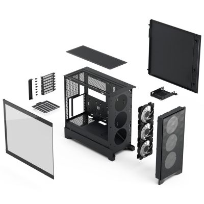 6. Fractal Design Pop 2 Air Black TG RGB Midi Tower Black
