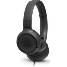 JBL Tune 500 headphones (black, on-ear, with built-in microphone)