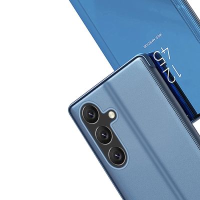 6. Clear View Case cover for Samsung Galaxy A24 4G flip cover blue