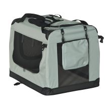 Carrier, foldable transport bag, size L 70x52x50 cm, gray, REBEL ANIMALS