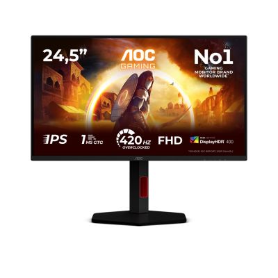 23. AOC G4 25G4KUR Computer Monitor 62.2 cm (24.5") 1920 x 1080 px Full HD LED Black, Red