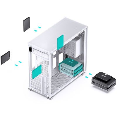 10. Jonsbo D41 Mesh white computer case