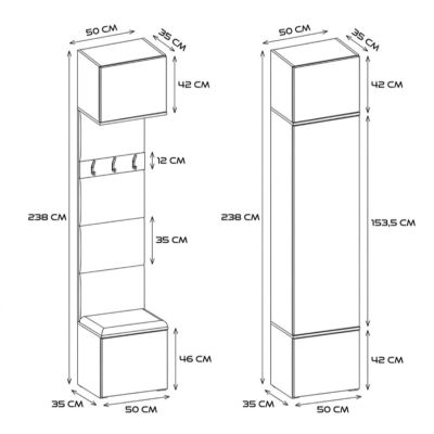 10. HAGA IV 2SZ2W SONOMA Hallway Wardrobe