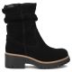 2. Women's leather ankle boots, ruffled, black, Filippo DBT6402