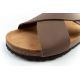 6. Bio Bio shoes men's slippers, profiled flip-flops, natural leather, brown