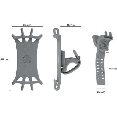 5. Swivel silicone bike holder with replaceable head - black