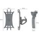 5. Swivel silicone bike holder with replaceable head - black