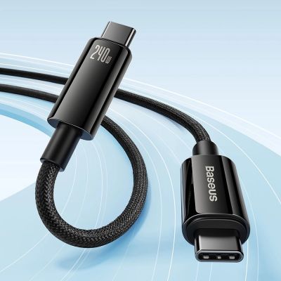 5. Baseus CAWJ040001 USB-C - USB-C cable 240W 480Mb/s 1m - black