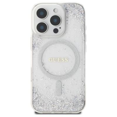 3. Guess Resin Gradient Glitter MagSafe case for iPhone 16 Pro - silver