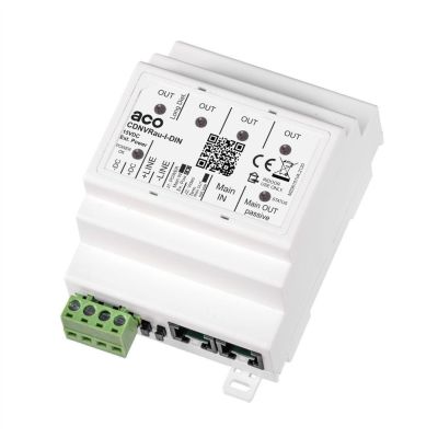 ACO CDNVRau-I-DIN Intelligent active video distributor for P system on DIN rail