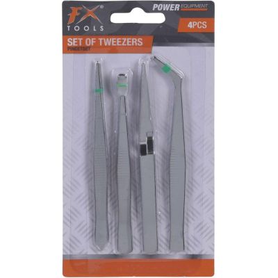 13. Tweezers set 4 pcs FX Tools