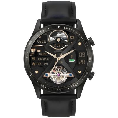 7. Smartwatch Gravity Black 2 Straps GT10-2