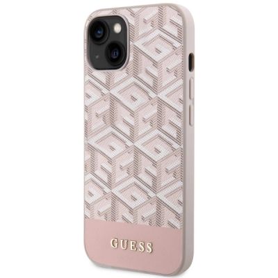 2. Guess GUHMP14SHGCFSEP iPhone 14 6.1" pink/pink hard case GCube Stripes MagSafe