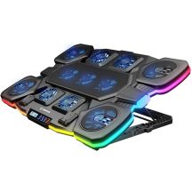 Rampage GLACIERS50 Gaming Cooling Pad for 14-17" Laptops, 2600RPM, Black