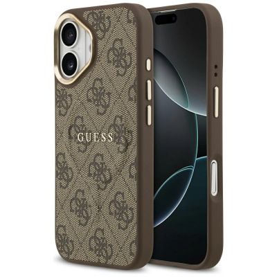 Guess 4G PU Classic Logo MagSafe Case for iPhone 17 - Brown