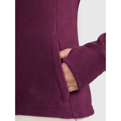 4. Women's fleece with a hood, zip-up, 4F 4FWAW26TFLEF478-60S
