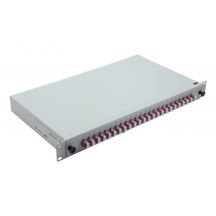19" Fiber Optic Splice Box 24 x LC Duplex OM4 Ready to Splice Gray