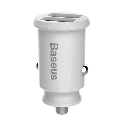 Baseus Grain Car Charger CCALL-ML02 mini charger 2x USB-A 3.1A - white
