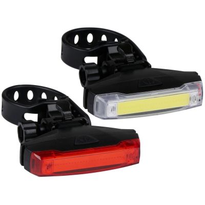 3. BLACK DUNLOP LED BIKE LAMP SET FRONT AND REAR