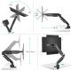 15. ONKRON G90-B Tilt and swivel desk mount for 13"-34" monitors, max 10 kg, with rotation, black