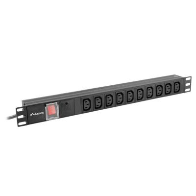 4. Lanberg PDU-10I-0200-IEC-BK power strip (10 sockets in IEC320 standard; 10 A; 2 m; black)