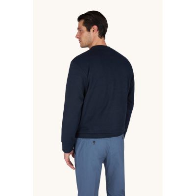 2. Paul&Shark men's cotton and lyocell sweatshirt, navy blue 26411803-50