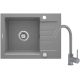 Granite sink with tap, 1-bowl, with drainer ZQZAS11A 5907650876885