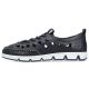 5. Leather openwork shoes Rieker W RKR652, navy blue