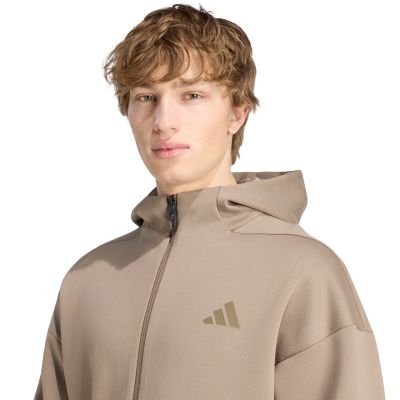 4. Men's adidas ZNE Full Zip sweatshirt beige KF3828