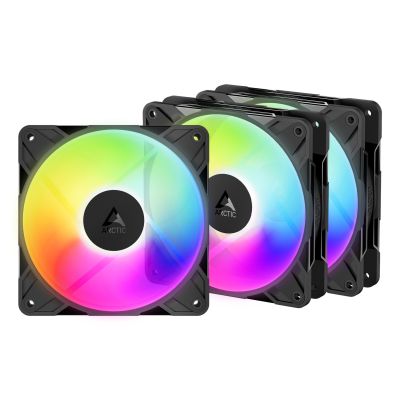 ARCTIC Freezer P12 Pro Reverse A-RGB - 3 Pack Computer Case Fan 12 cm Black 3 pcs.