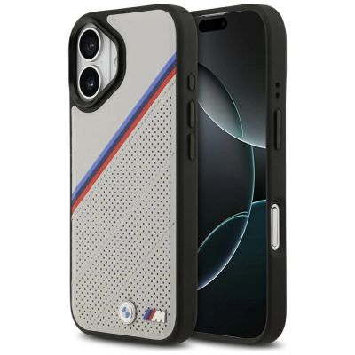 BMW M Tricolor Metal Logo MagSafe Case for iPhone 17 - Gray