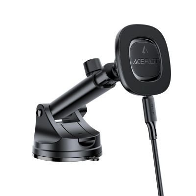 3. Acefast D47 Magnetic Dashboard Mount with Wireless Charger - Black