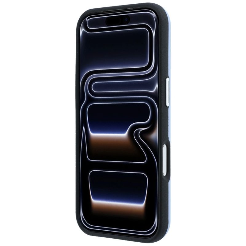5. BMW Sign Inclined Deboss Letters MagSafe Case for iPhone 17 Pro / 18 Pro - Blue