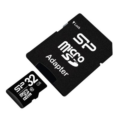 5. Silicon Power 32GB microSDHC Memory Card, Class 10 + microSD-SD ADAPTER (SP032GBSTH010V10SP)