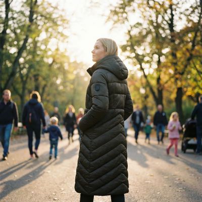 5. Geographical Norway Blanche Long Kaki DB Lady 0116 Kaki Women's Jacket (WZ5491F/GN-Kaki)