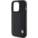 6. BMW Leather Blue Dots iPhone 15 Pro Max Case - Black