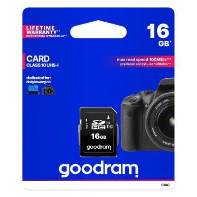 3. GoodRam S1A0-0160R12 Memory Card (16GB; Class 10, Class U1, V10; Memory Card)