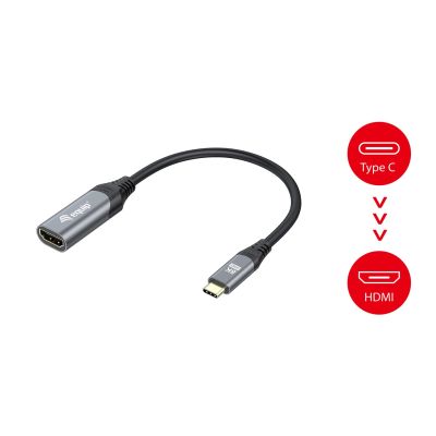 4. Equip 133492 Cable Adapter 0.15m USB Type-C HDMI Black, Gray