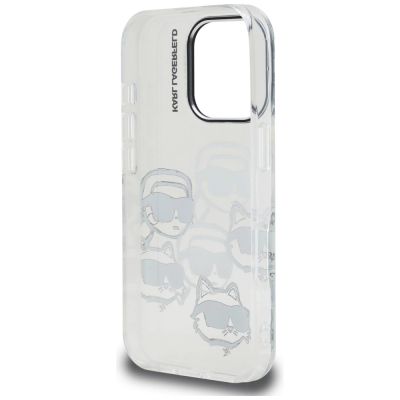7. Karl Lagerfeld IML Multi K&C Head Pattern Case for iPhone 16 Pro - Clear