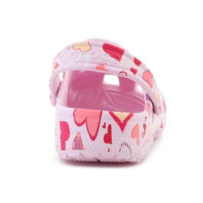 5. CROCS CLASSIC VDAY CLOG KIDS PINK MILK/HEARTS 209754-7CI