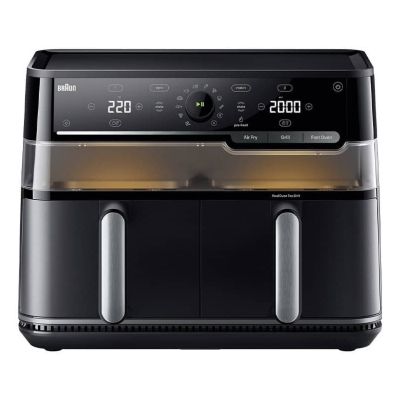 2. Braun TwinCook 5 Double 10L Autonomous 2800W Hot Air Fryer Black