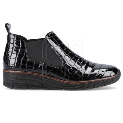 13. Rieker W R474 snakeskin leather ankle boots black