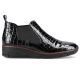 13. Rieker W R474 snakeskin leather ankle boots black