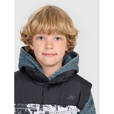 6. Boy's down vest with synthetic filling 4F 4FJRAW25TVJAM321-10A