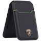 6. Lamborghini D1 Genuine Leather MagSafe Phone Wallet - Black and Green