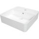 Ceramic countertop washbasin with space for a tap