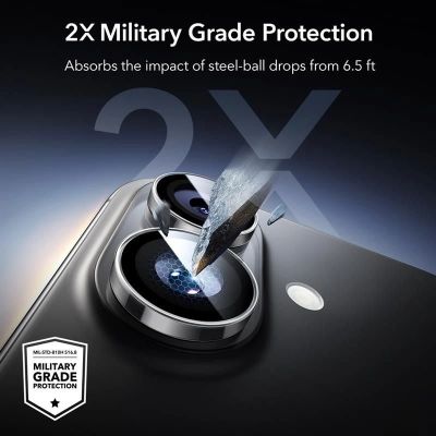 5. ESR Armorite Camera Cover for iPhone 16 / 16 Plus / 17 - Transparent