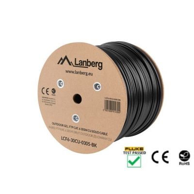 2. Lanberg LCF6-30CU-0305-BK F/UTP Cable (F/UTP, RJ45 - F/UTP, RJ45; FTP; 305m; cat. 6; black)